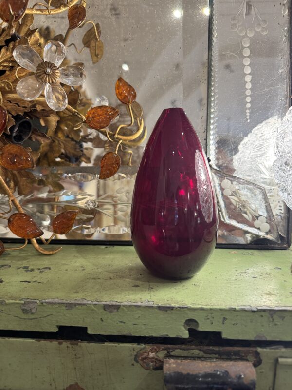Cendrier Sommerso Murano & Vase rouge rubis – Image 2
