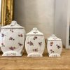 Ensemble De Pots à épices Et Bouteille En Porcelaine – Provence, France – Vintage