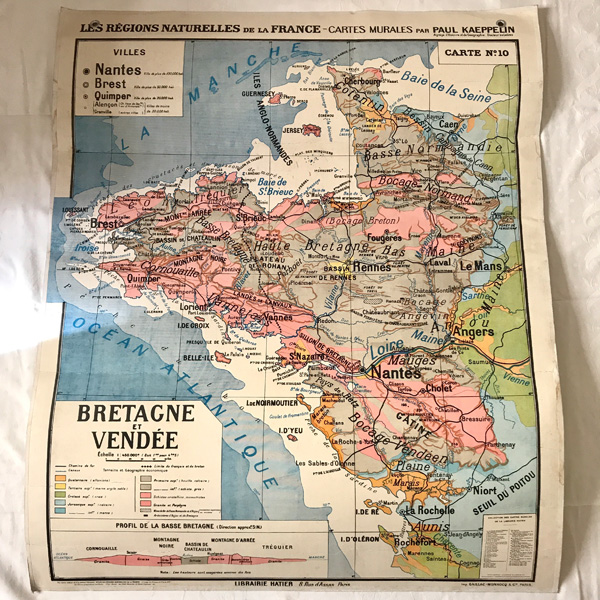 Carte Scolaire Ancienne Bretagne Et Vendee Brocante Et Deco Chic