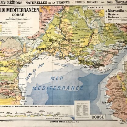 Carte scolaire midi-méditerranéen et corse, Régions naturelles de la France, Kaeppelin