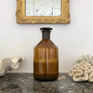 Grand flacon à pharmacie ou d'apothicaire en verre et son bouchon