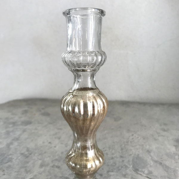 Bougeoir En Verre Mercurisé Citrouille Argenté Pier 1 - Thème Automne Thanksgiving, Pour Bougie Chauffe-plat