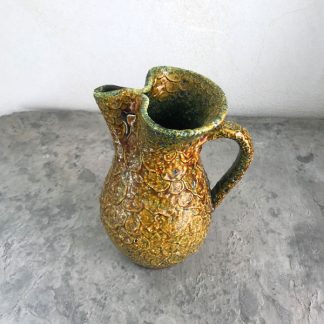 pichet en céramique vallauris jaune vert