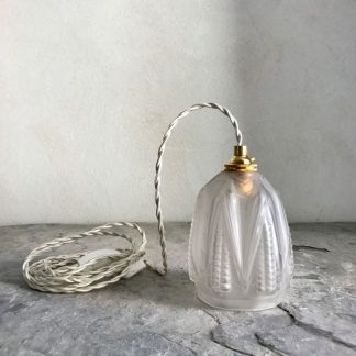 Lampe baladeuse Art Déco, décor d'épis de blé