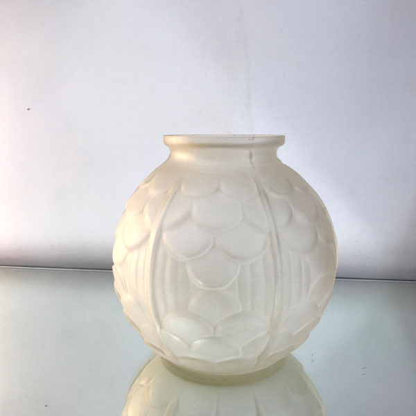 Vase boule en cristal vintage - Brocante et Déco Chic