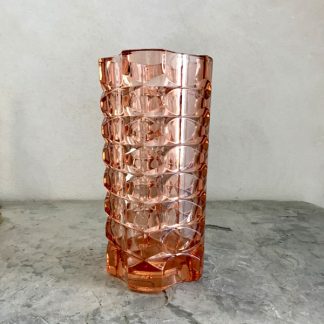 vase-verre-vintage-rose-orange-3