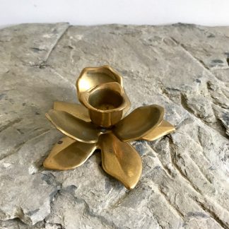 Bougeoir fleur en laiton vintage