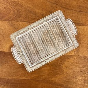 Plateau à compartiments en verre vintage
