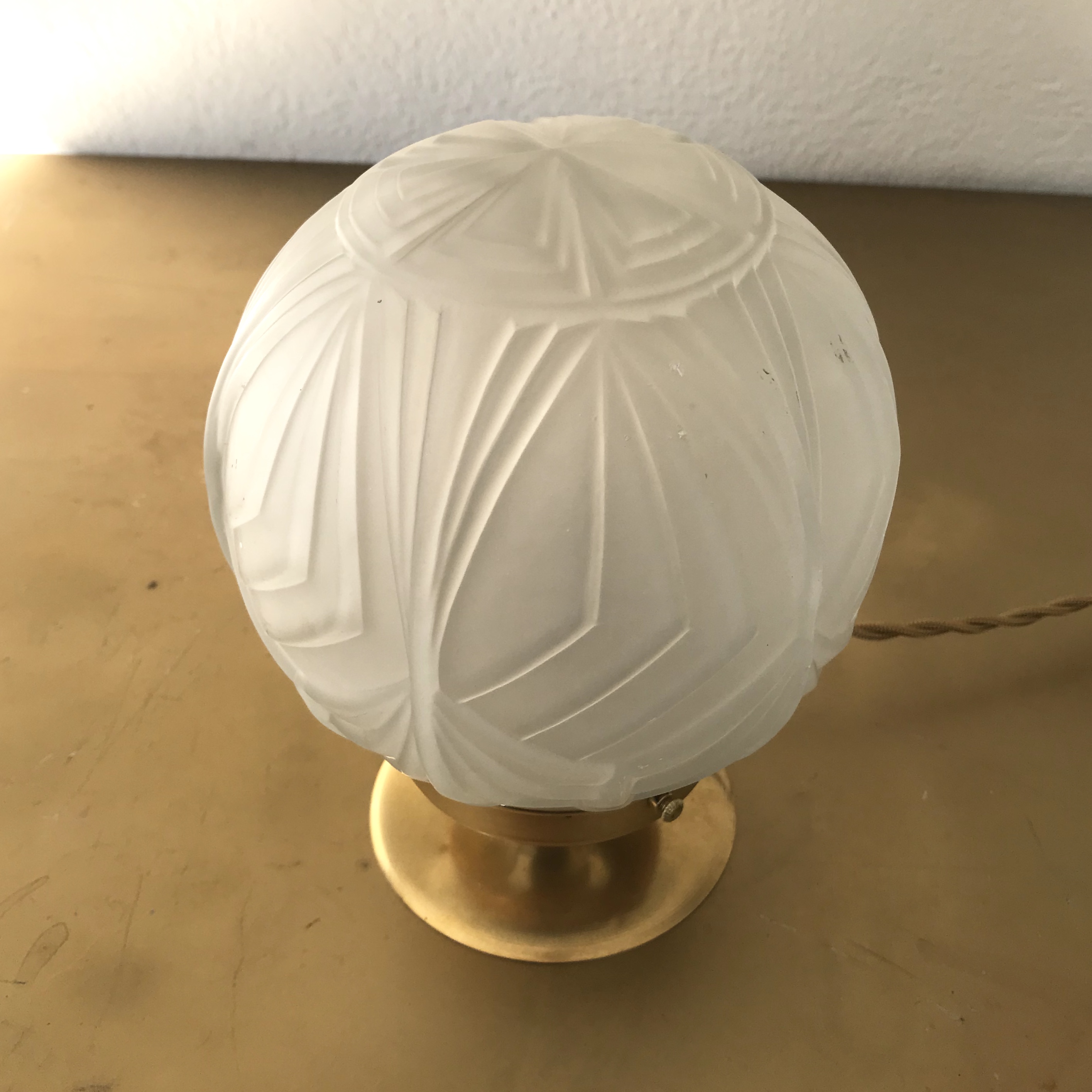 Lampe globe Art Déco "vagues" Brocante et Déco Chic