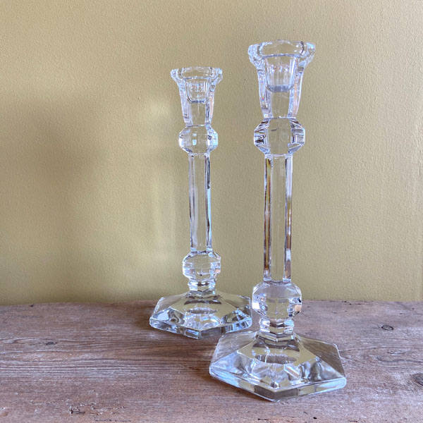 Paire De Bougeoirs Air France Concorde - Cristal De Sèvres - Très Bon État