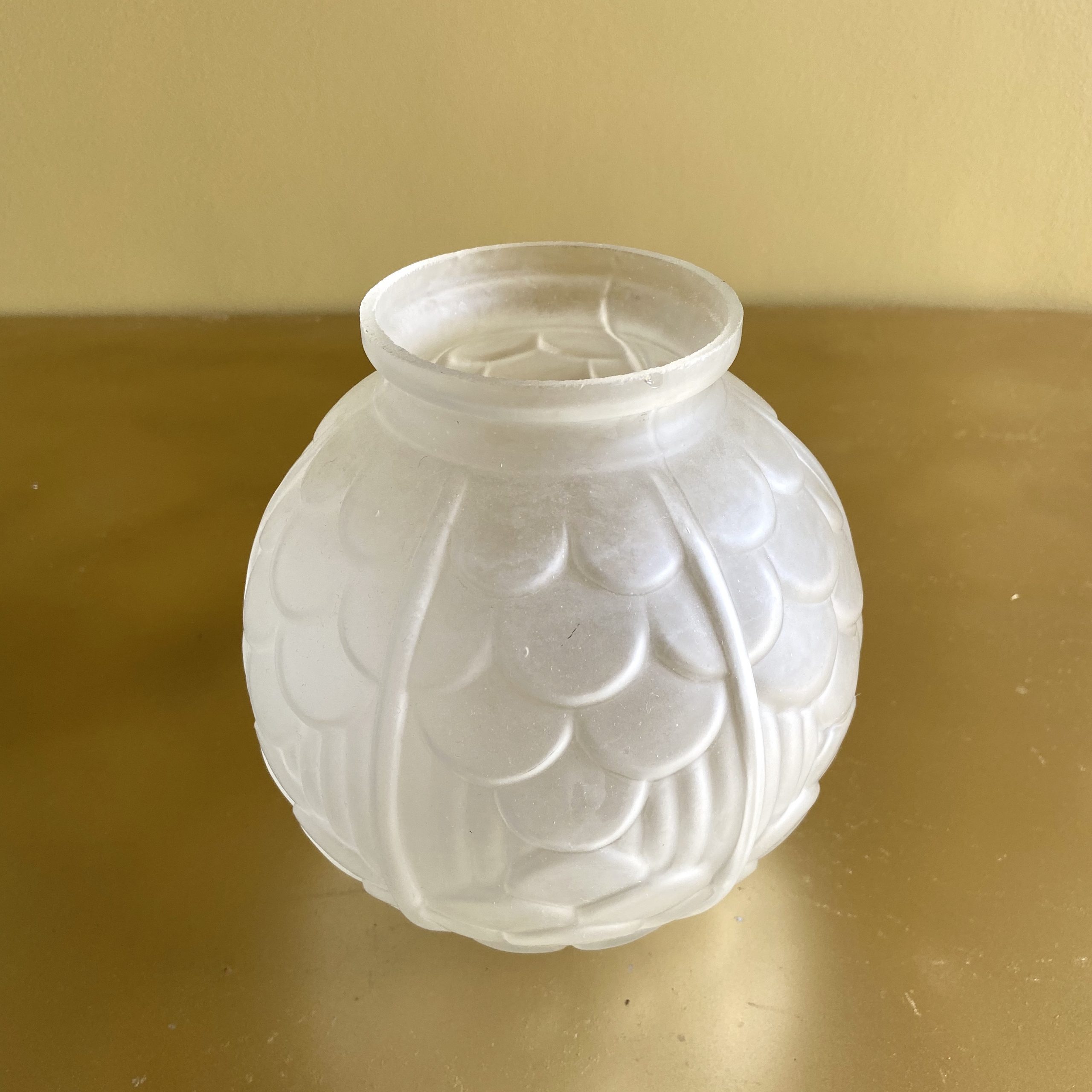 Vase boule en cristal vintage - Brocante et Déco Chic