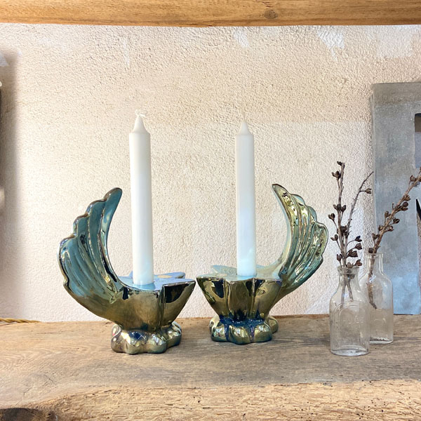 Paire de bougeoirs en céramique de Giraud-Vallauris, France 1950 | €750