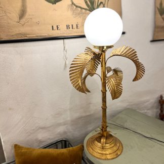lampe-table-palmier-hans-kogl-vintage-dore-feuilles-4