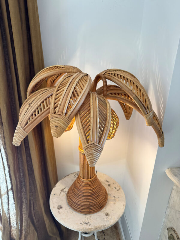 Lampe de table cocotier en rotin – Image 4