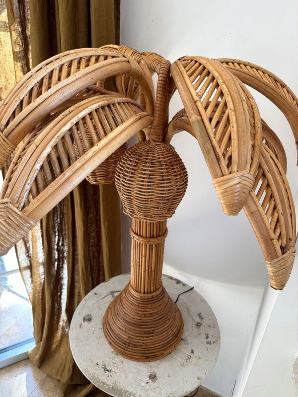 Lampe de table cocotier en rotin – Image 6