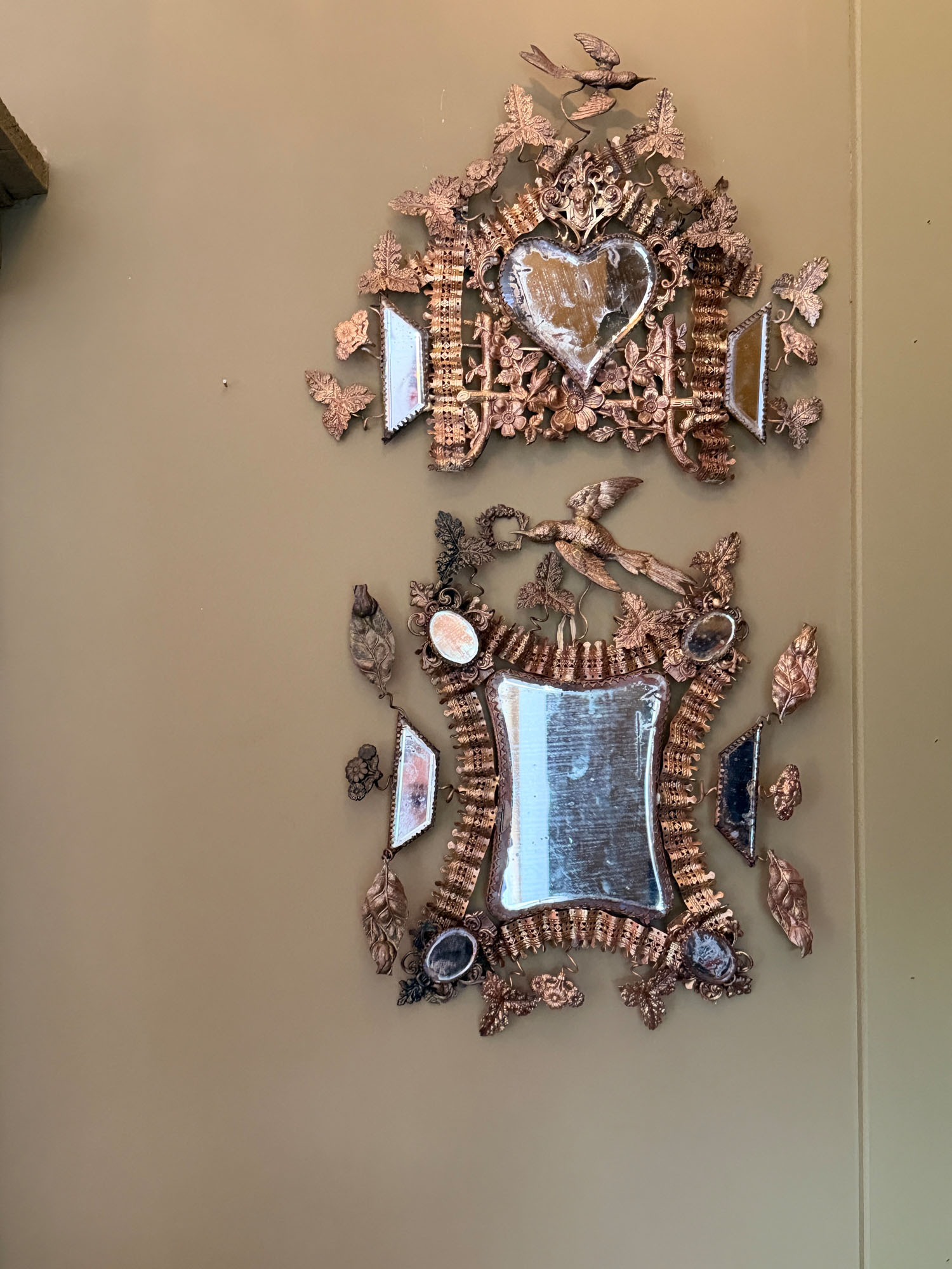 Miroir cœur & métal doré XIXème – Image 6