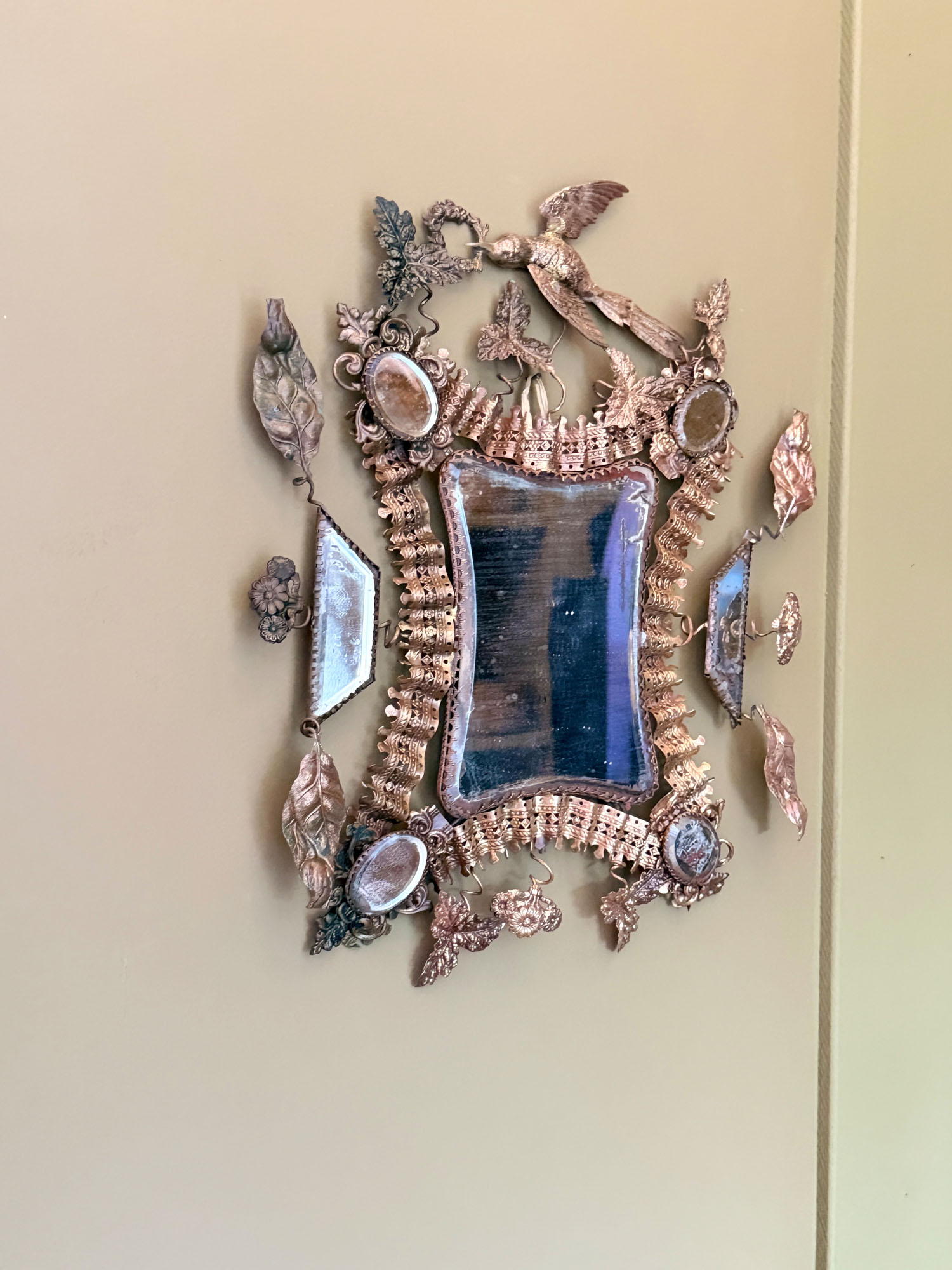 Miroir biseauté & métal doré XIXème – Image 3